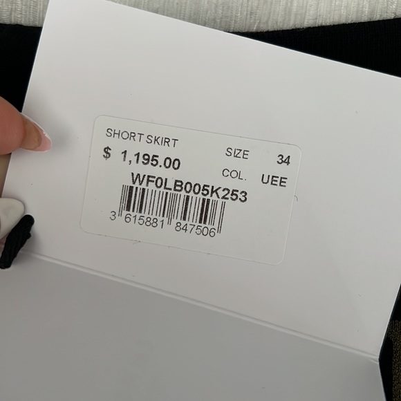 BALMAIN monogram knit skirt army green size 34 - Picture 5 of 5